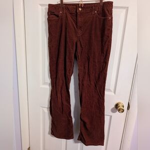 Lands End Womens Pants Corduroy Brown Size 12 Tall